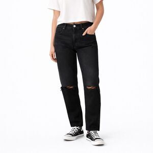 American Eagle Outfitters NWT Mom Straight Women’s 2 Black High Rise Stretch